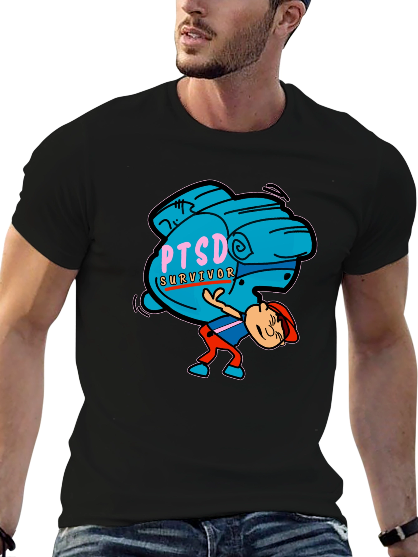 PTSD Survivor Graphic Tee - Mental Health Awareness