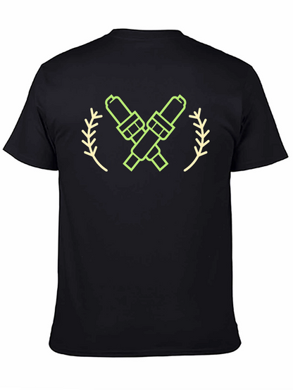 Spark Plug Graphic Tee - Black Crew Neck