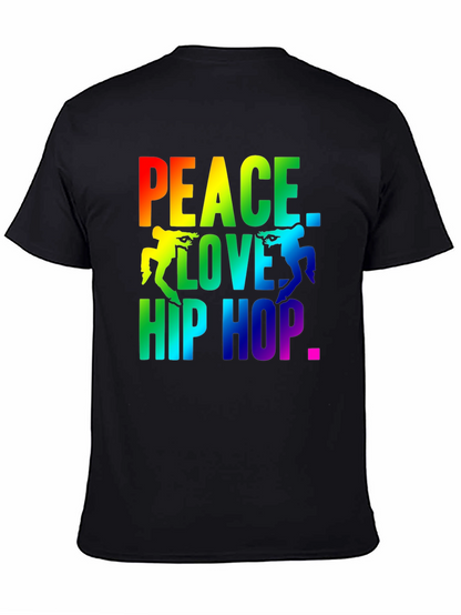 Peace Love Hip Hop Rainbow Graphic Tee