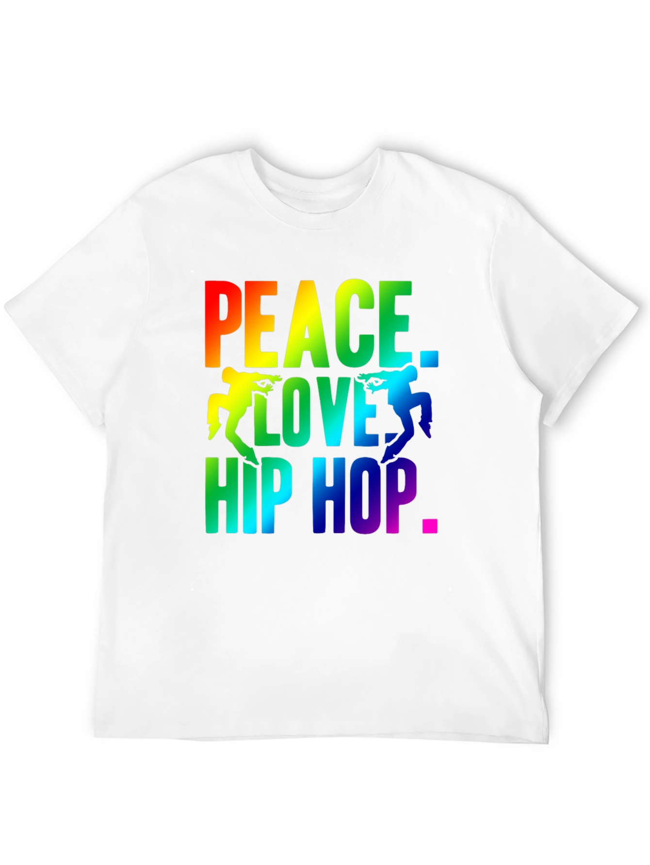 Peace Love Hip Hop Rainbow Graphic Tee
