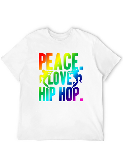 Peace Love Hip Hop Rainbow Graphic Tee