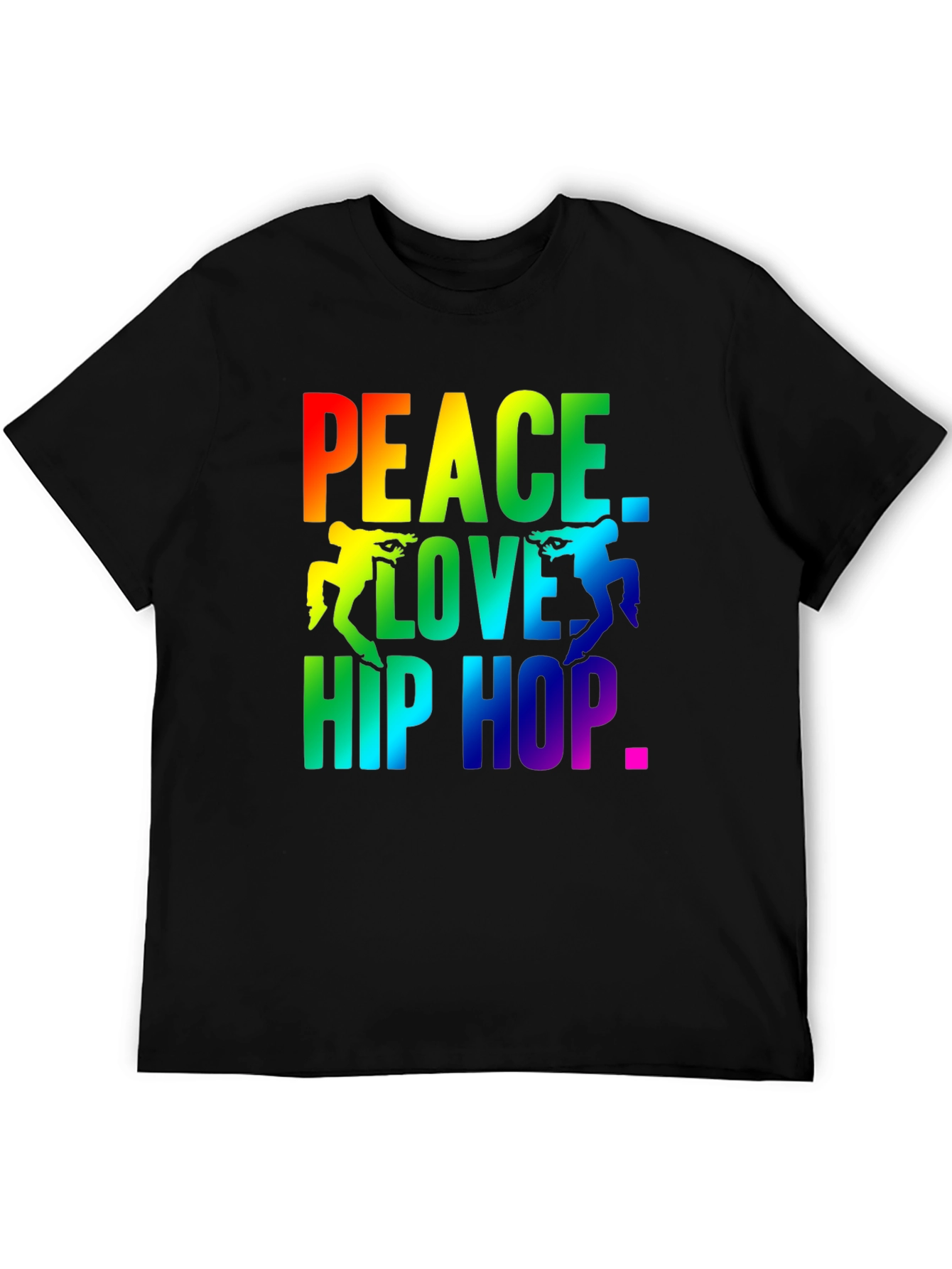 Peace Love Hip Hop Rainbow Graphic Tee