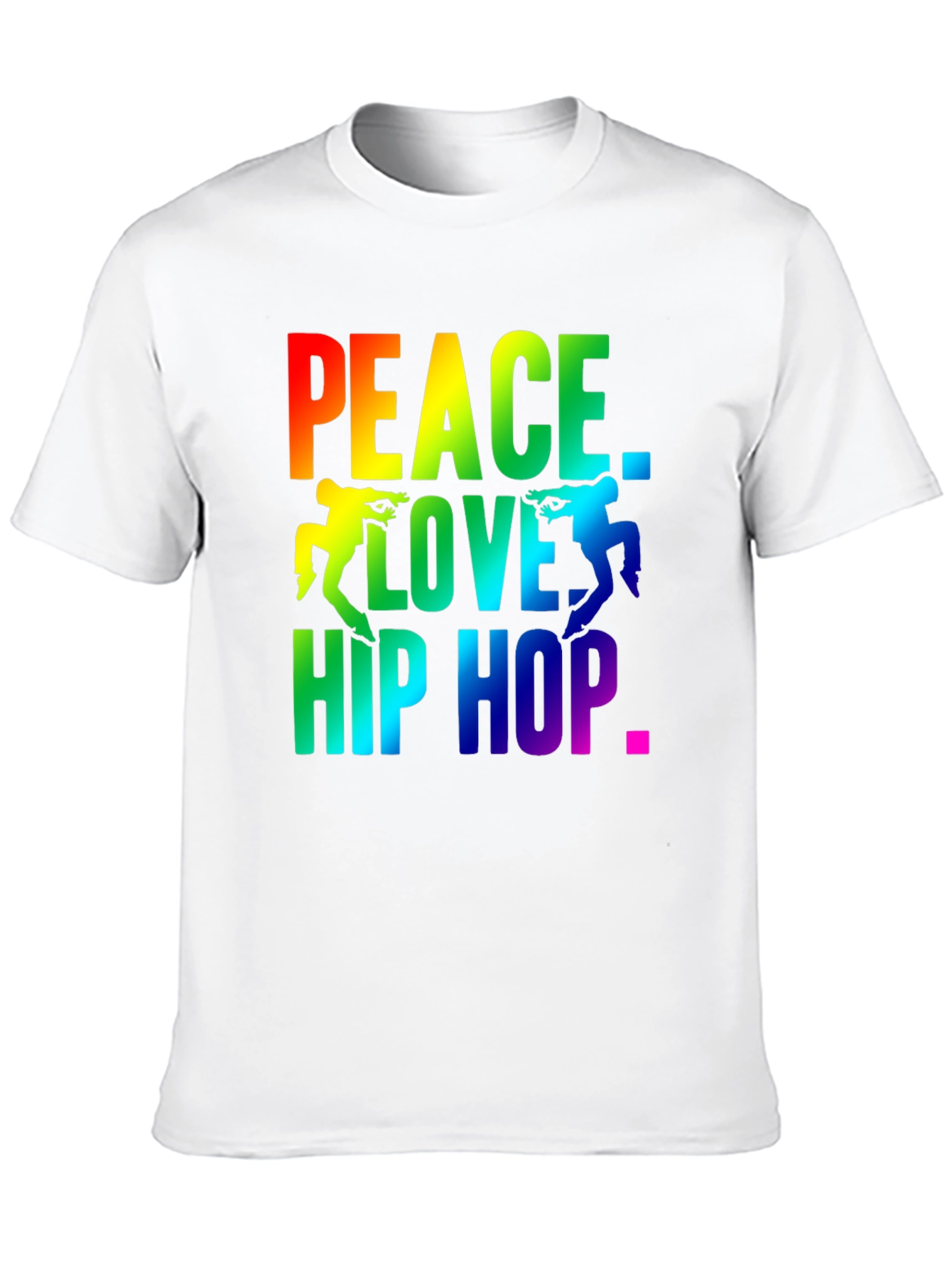 Peace Love Hip Hop Rainbow Graphic Tee