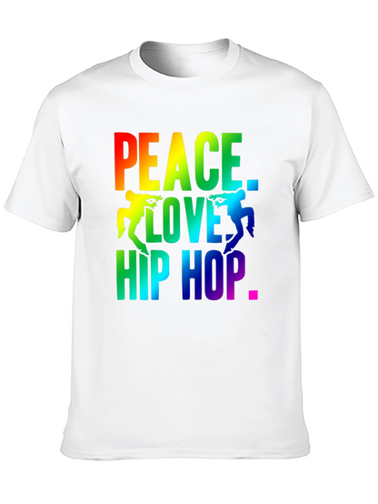 Peace Love Hip Hop Rainbow Graphic Tee