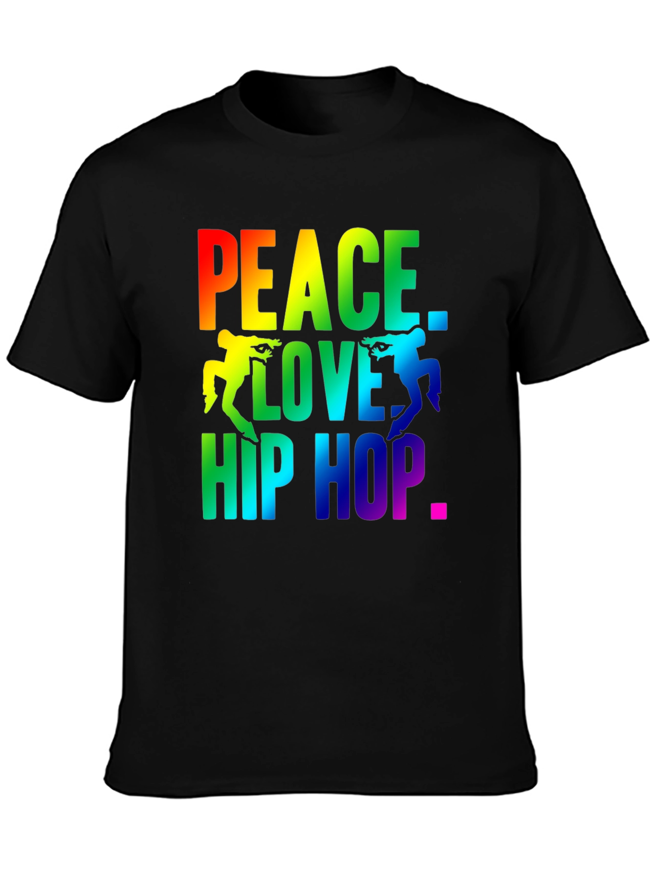 Peace Love Hip Hop Rainbow Graphic Tee