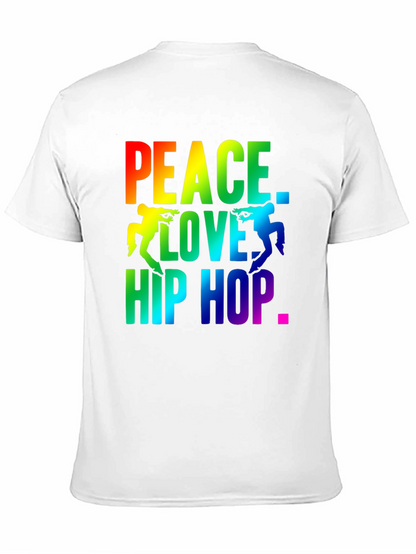 Peace Love Hip Hop Rainbow Graphic Tee