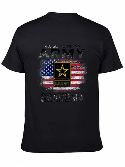 Proud Army Grandma USA Flag T-Shirt