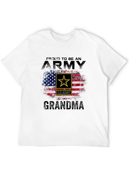 Proud Army Grandma USA Flag T-Shirt