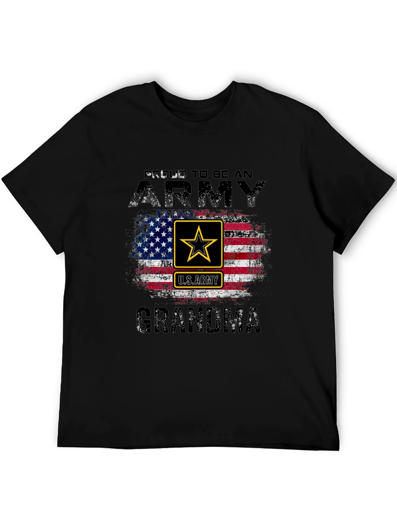 Proud Army Grandma USA Flag T-Shirt
