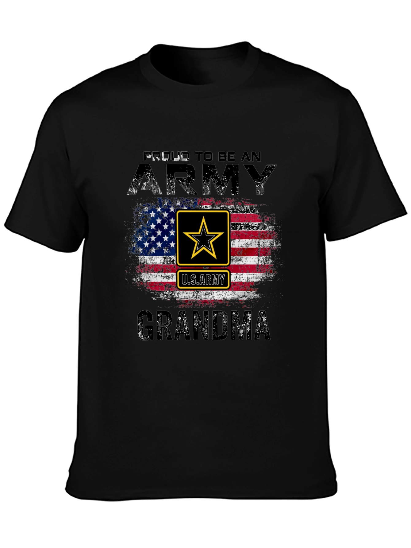 Proud Army Grandma USA Flag T-Shirt