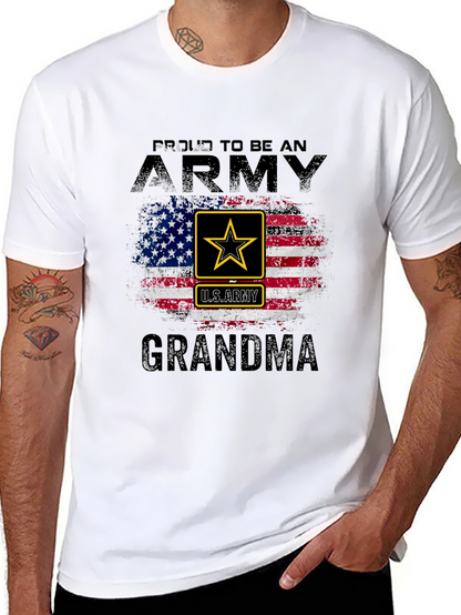 Proud Army Grandma USA Flag T-Shirt