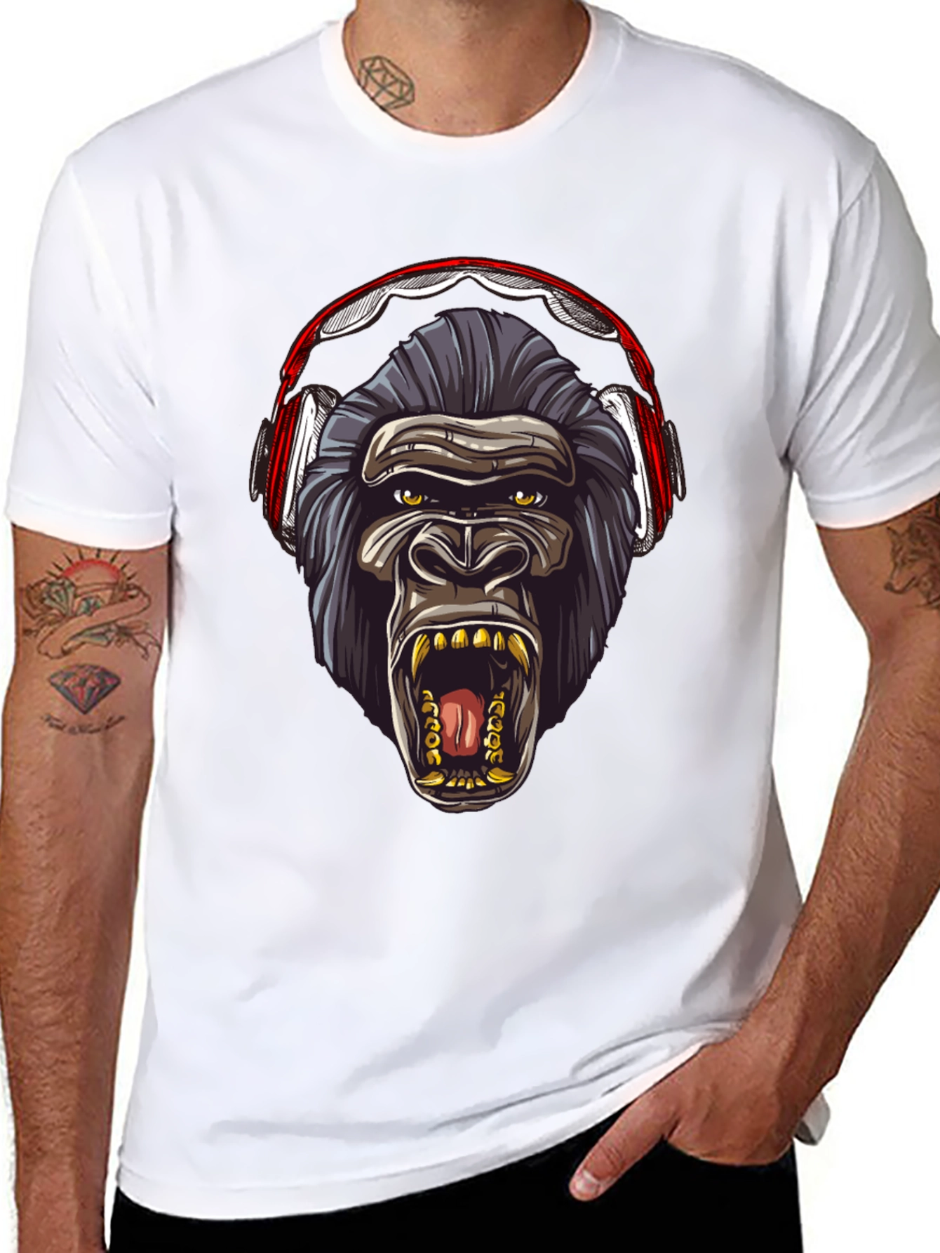 Gorilla Headphone Graphic Tee