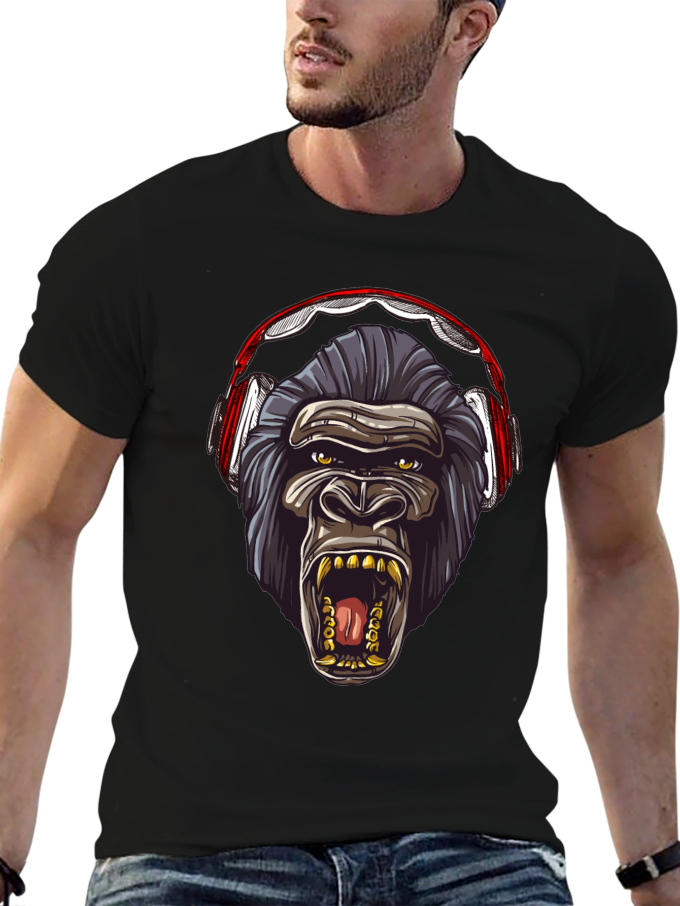 Gorilla Headphone Graphic Tee