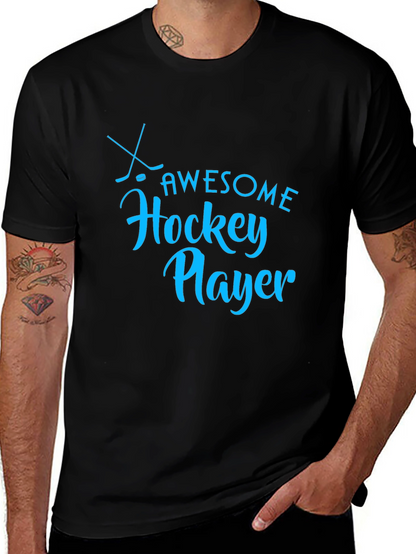 Awesome Hockey Player Graphic T-Shirt