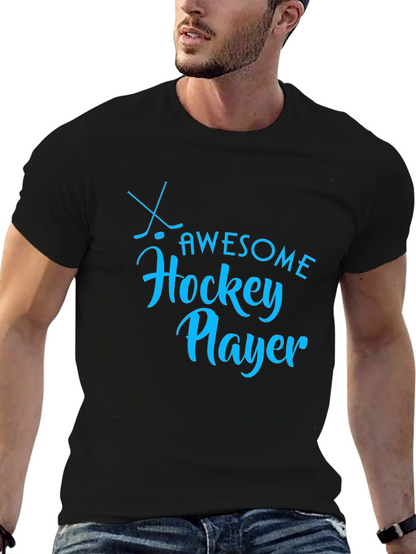Awesome Hockey Player Graphic T-Shirt