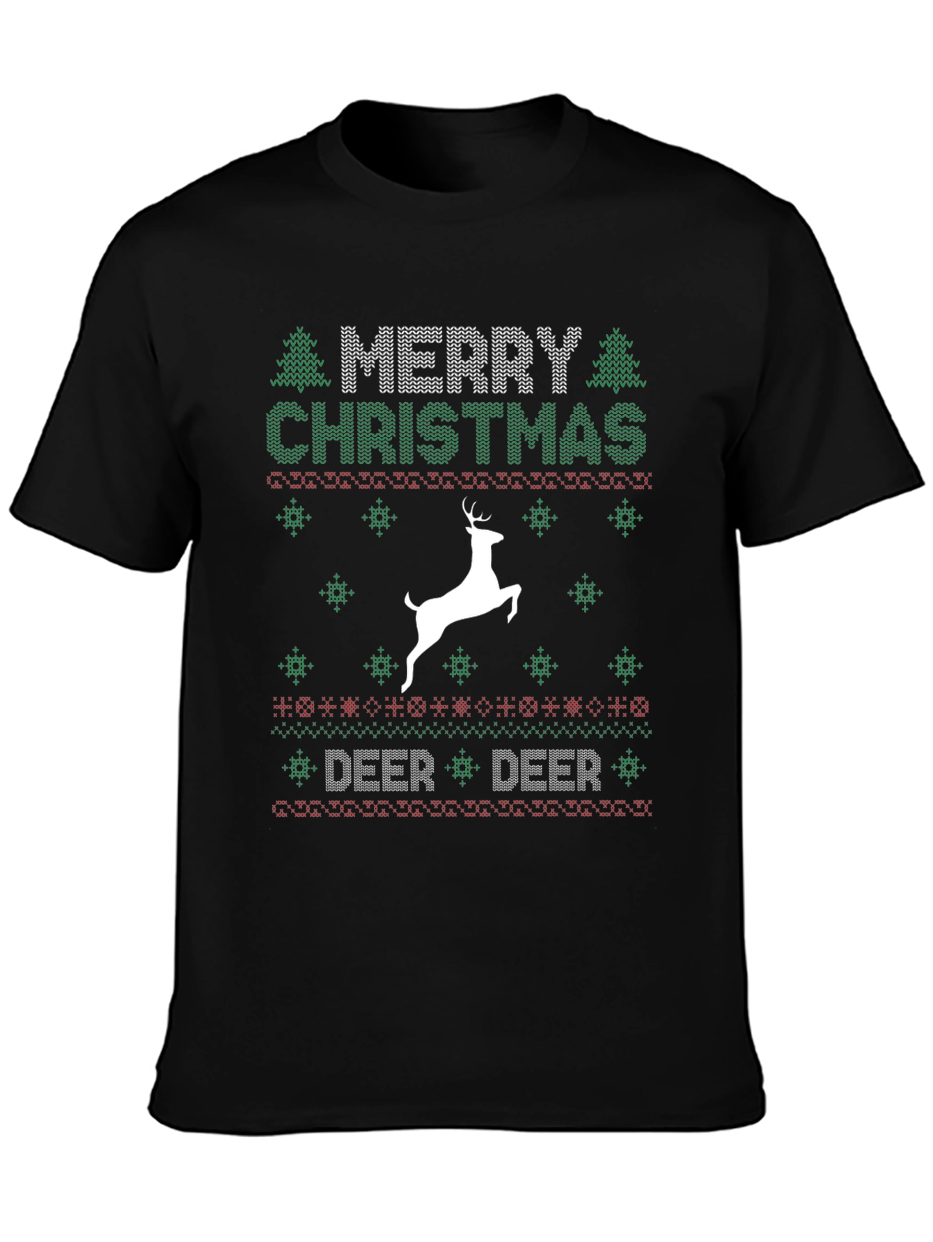Festive Merry Christmas Deer Holiday T-Shirt