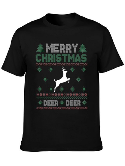 Festive Merry Christmas Deer Holiday T-Shirt