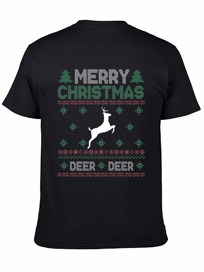 Festive Merry Christmas Deer Holiday T-Shirt