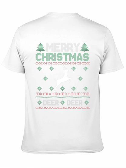 Festive Merry Christmas Deer Holiday T-Shirt