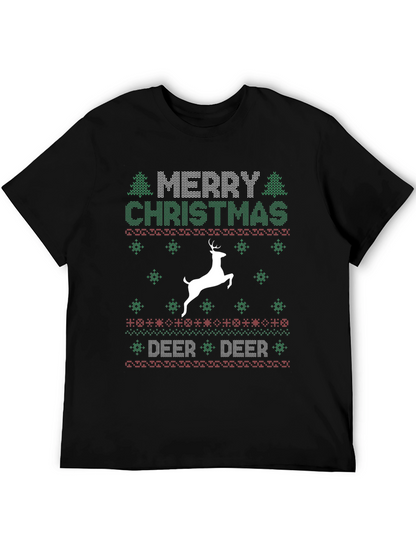 Festive Merry Christmas Deer Holiday T-Shirt
