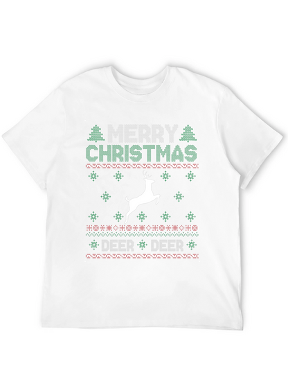 Festive Merry Christmas Deer Holiday T-Shirt