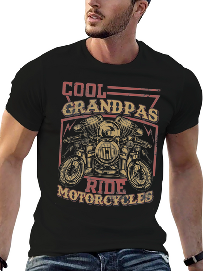 Cool Grandpas Ride Motorcycles Graphic Tee
