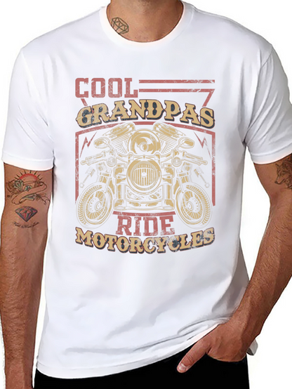 Cool Grandpas Ride Motorcycles Graphic Tee