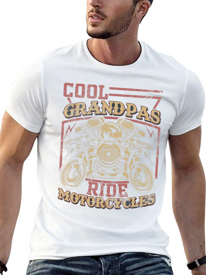 Cool Grandpas Ride Motorcycles Graphic Tee