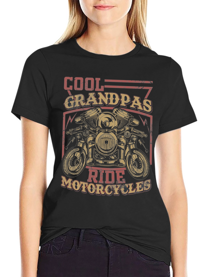 Cool Grandpas Ride Motorcycles Graphic Tee