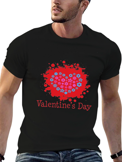 Valentines Day Floral Heart T-Shirt