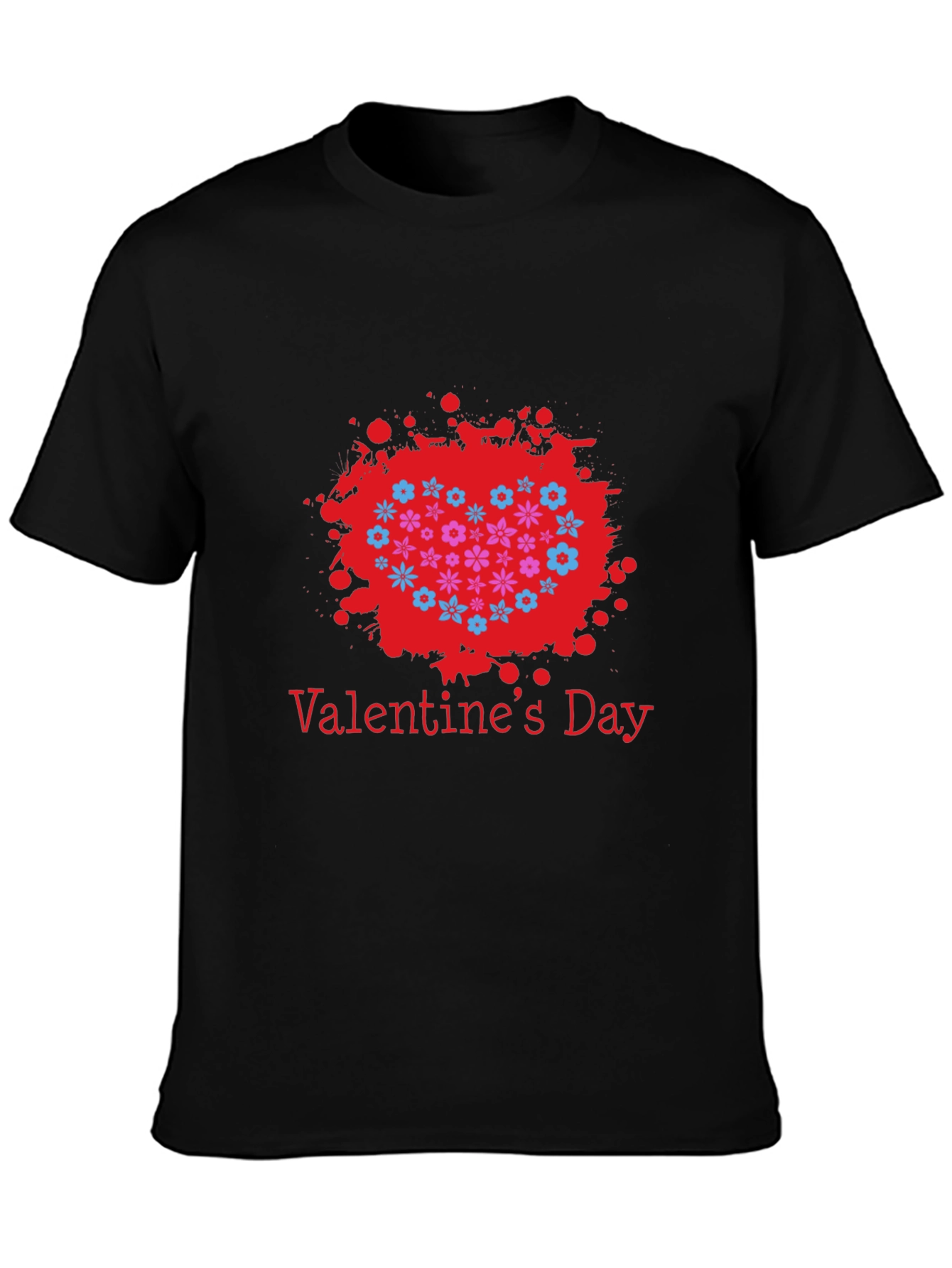 Valentines Day Floral Heart T-Shirt