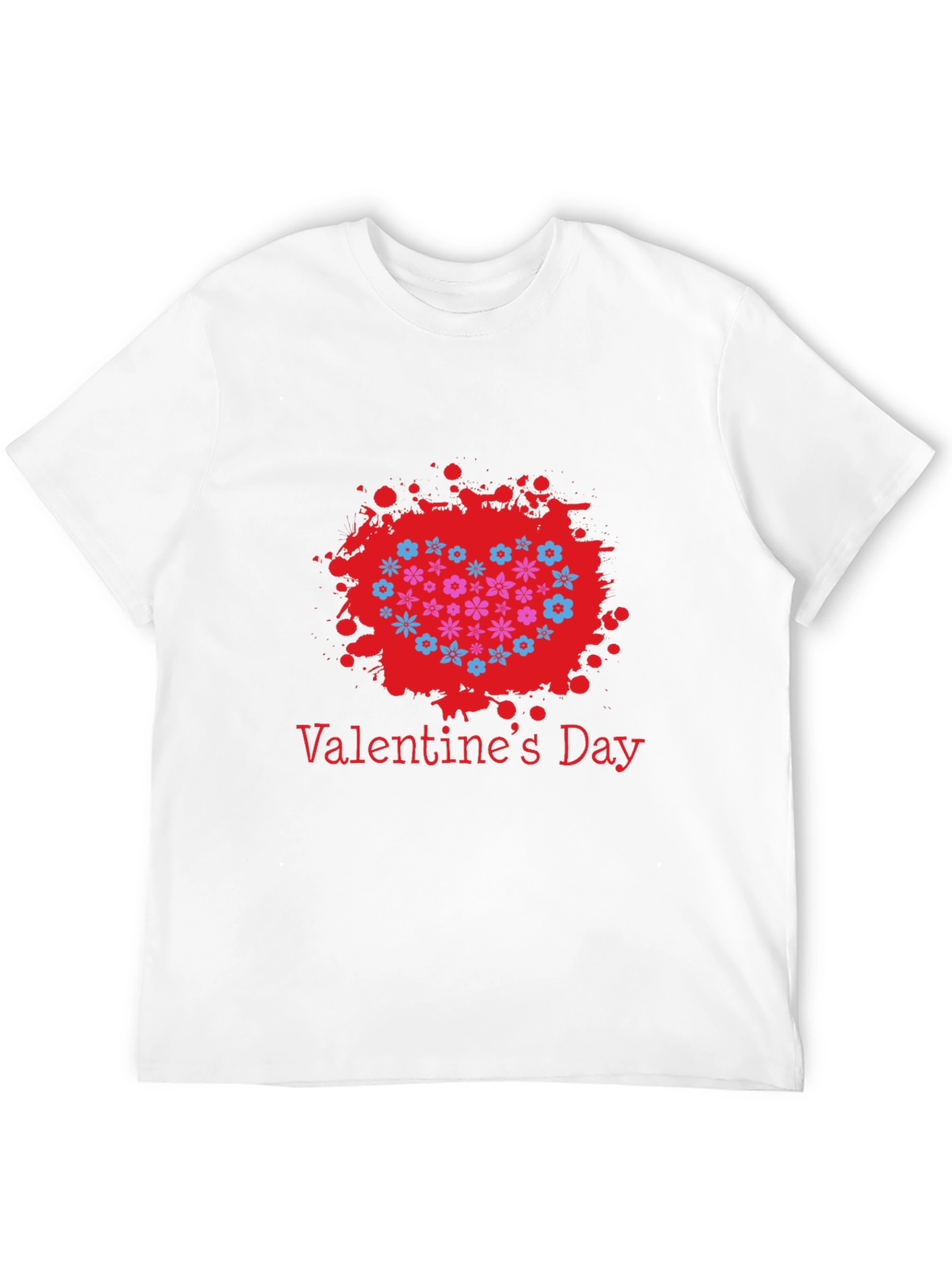Valentines Day Floral Heart T-Shirt