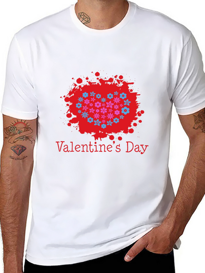 Valentines Day Floral Heart T-Shirt