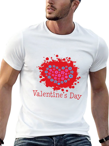 Valentines Day Floral Heart T-Shirt