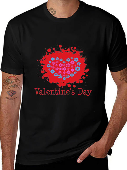 Valentines Day Floral Heart T-Shirt