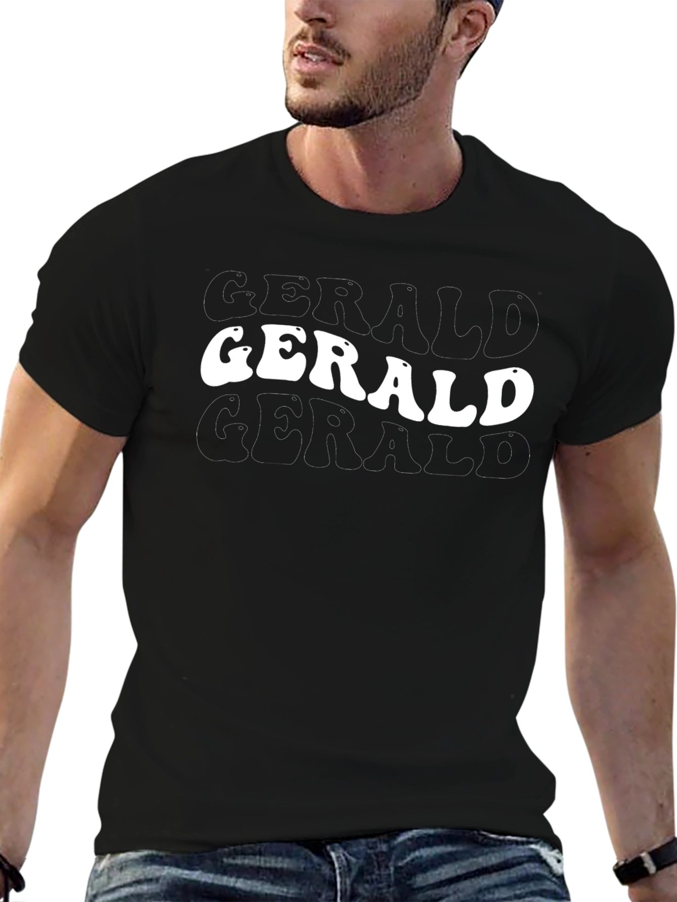 Retro Gerald Stacked T-Shirt - Classic Cool